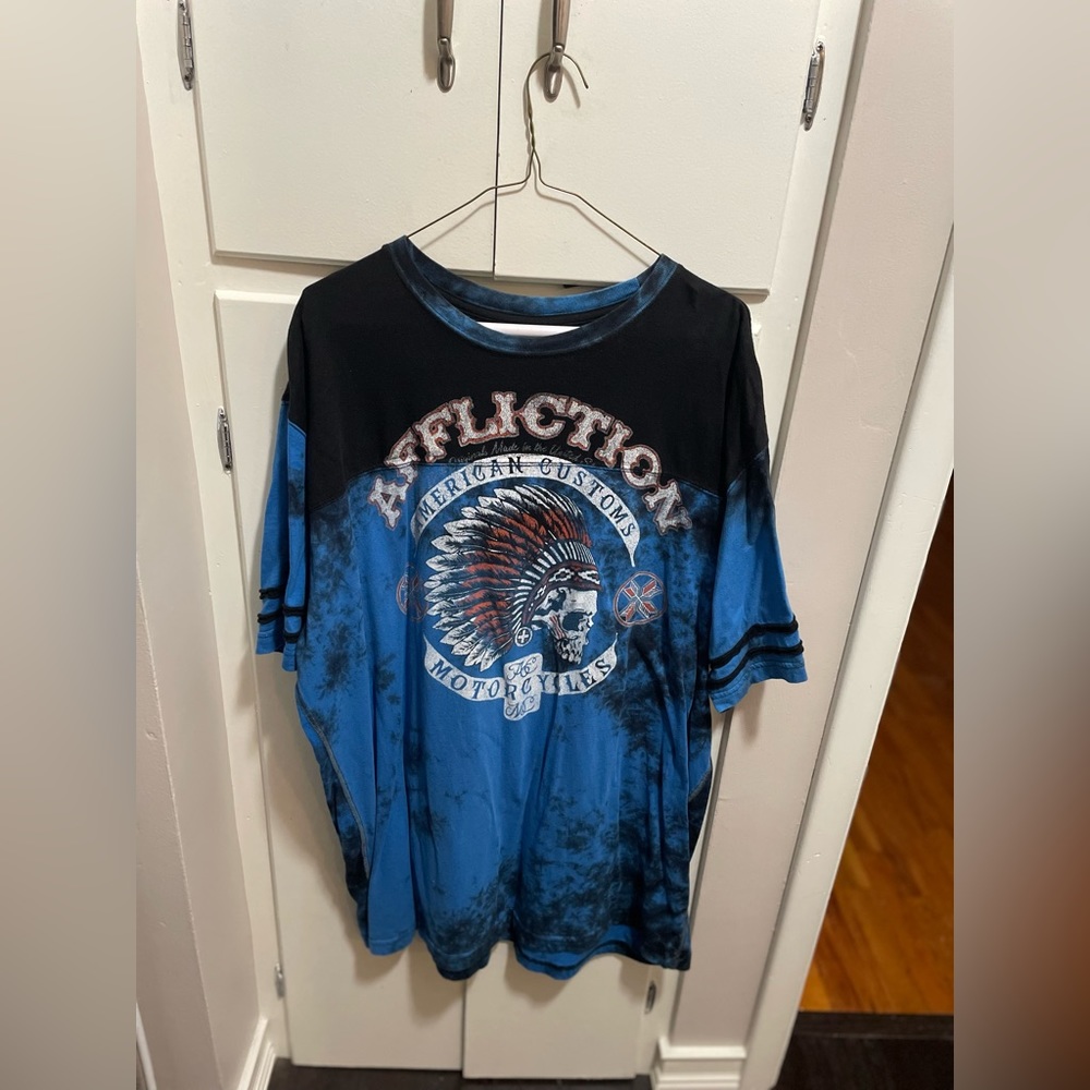 Affliction Men’s 4XL American Customs Motorcycles T-Shirt